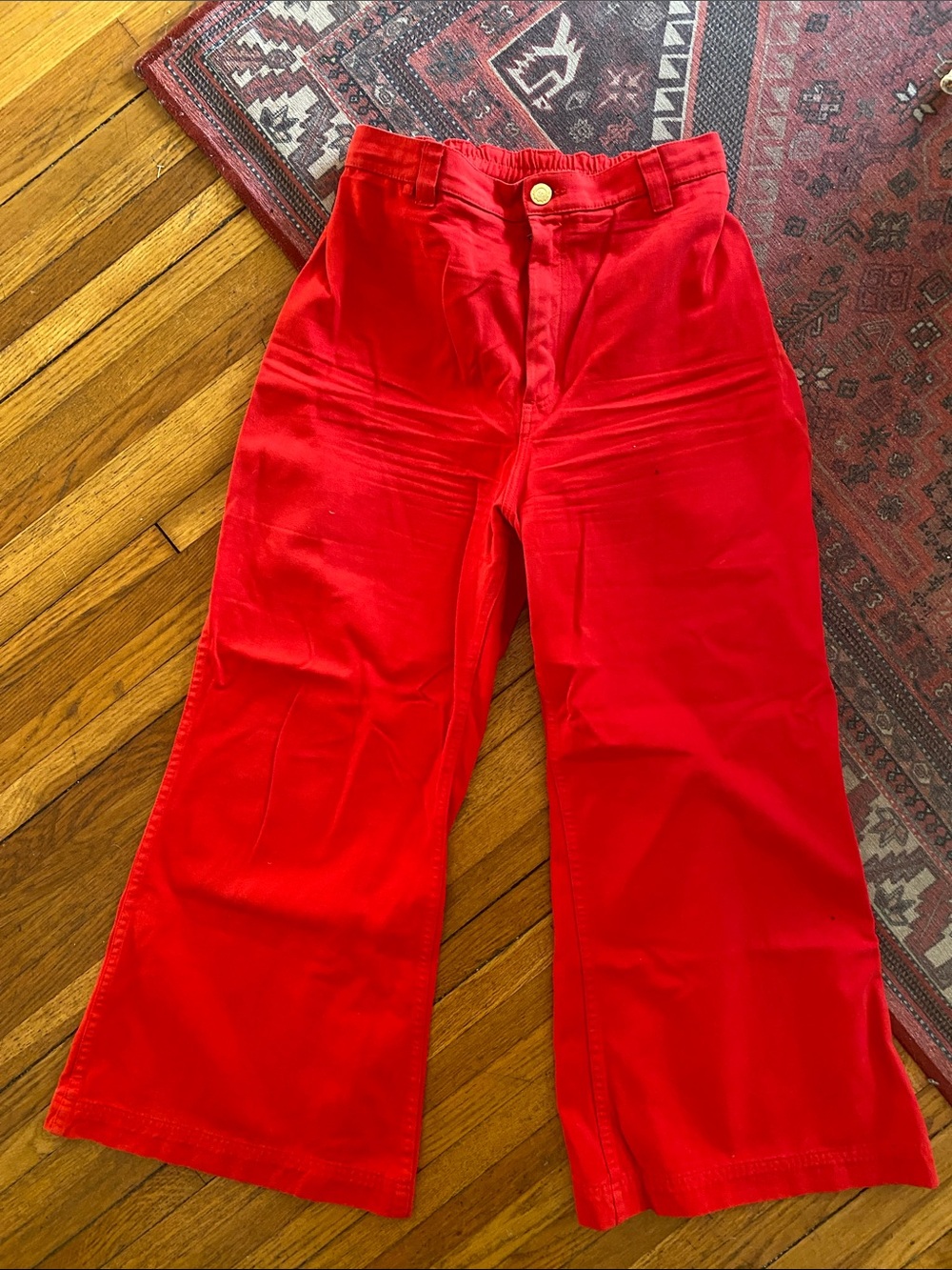 Big Bud Press Vibrant Red Boot-Cut wideleg Pants